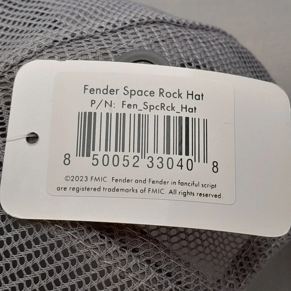 Fender Space Rock Snapback Hat Gray 2023 NWT Adjustable Cap